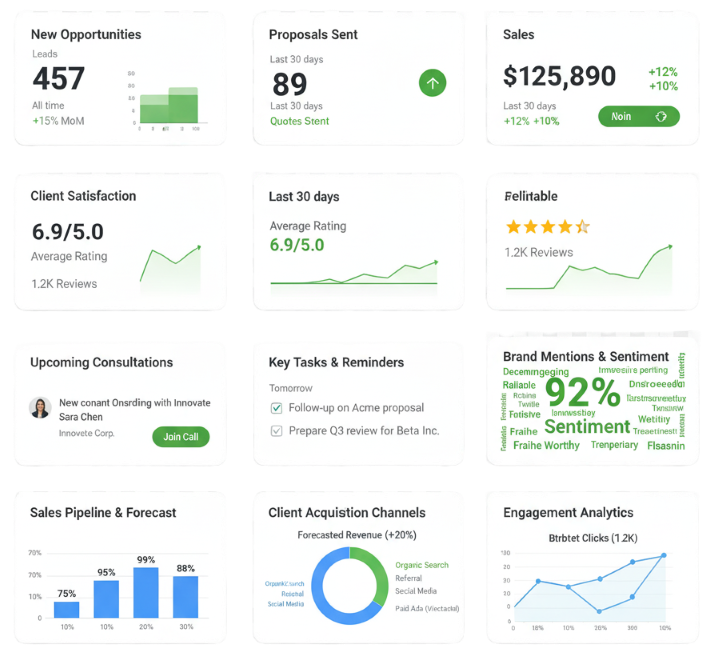 Person analyzing AI management dashboard