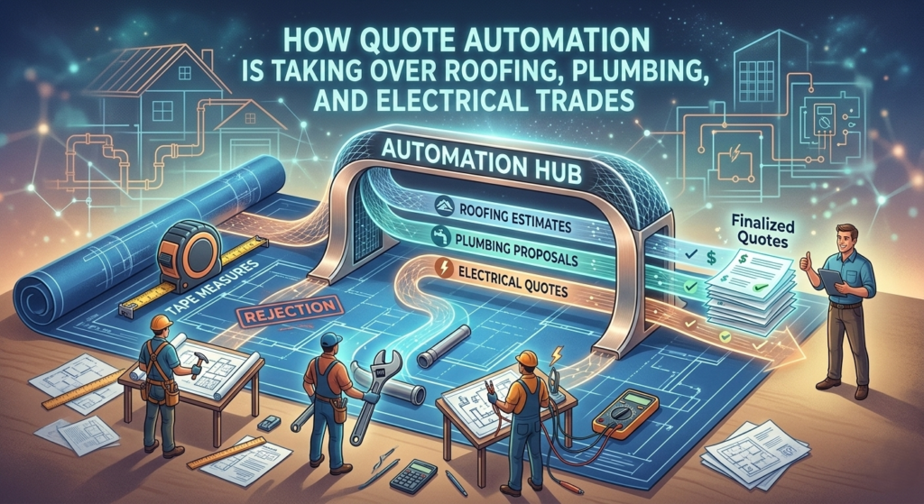 How Quote Automation Is Taking Over Roofing, Plumbing, and Electrical Trades