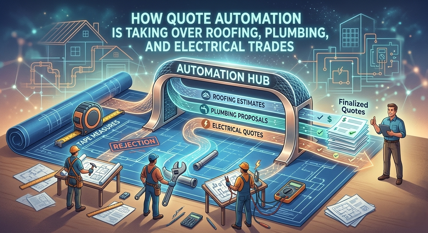 How Quote Automation Is Taking Over Roofing, Plumbing, and Electrical Trades
